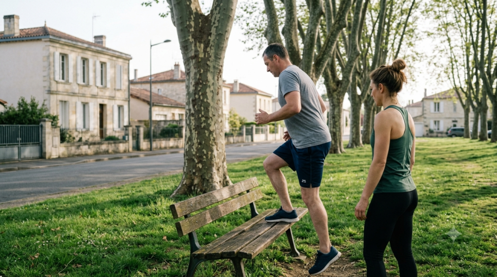 Seance de sport en exterieur vers saint-jean