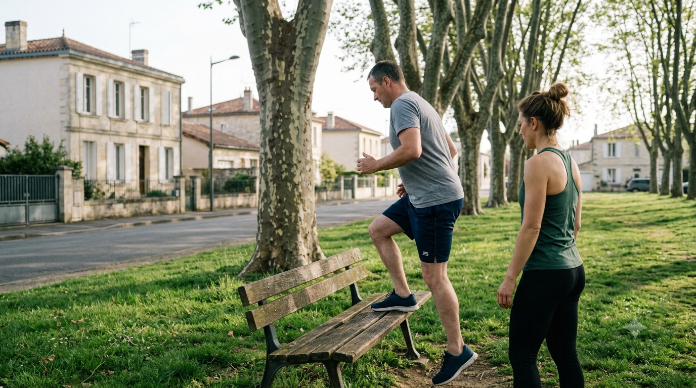 Seance de sport en exterieur vers saint-jean